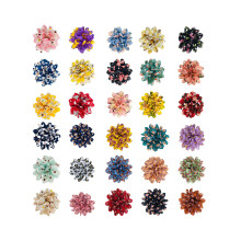 Handcrafted 8cm Multicolored Applique Pet Collar Accent Elastic