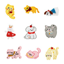 9 Pcs Rabbit Sewing Patches Iron On Patches Cats Embroidery