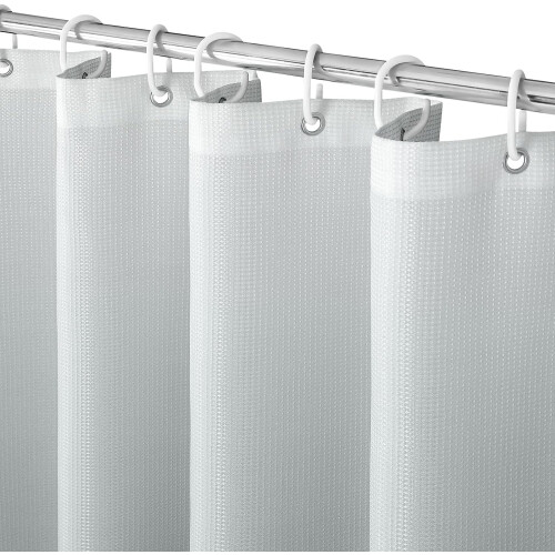 Ensemble rideau de douche gris ombré 72x84, texture gaufrée 2