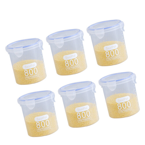 Stackable Transparent Food Containers Leakproof Plastic-800ml