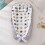 Cozy Haven Baby Nest, ξαπλώστρα νεογέννητου από αναπνεύσιμο οργανικό βαμβάκι, εργονομικός 5