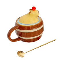 Milk Teas Cups with Handle Ceramic Coffee Mug Lovely Capybara-A