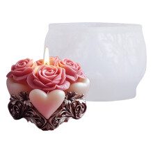 Rose Flower Shape Silicone Candle Mold for Making-Style A