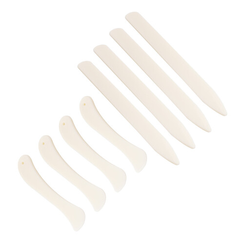 8Pcs Leather Creasing Tool Plastic Bone Folder Fabric and Paper