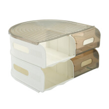 Stackable Rolling Eggs Container Double Layer U Type-Beige