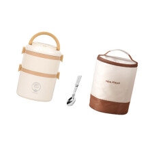 Hygienic Nonrust Lunch Container Heat-Double layer Yellow