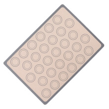 Double Rings Design Silicone Baking Mat Durable-Dark Grey