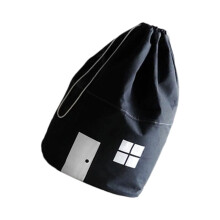 Cotton Toy Storage Pouch With Drawstring Closure Kids-Black