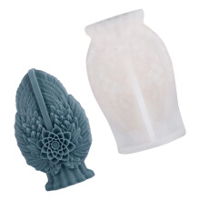 Moule à bougie 3D en Silicone, aile de fleur, moules en-C