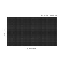 (Black, 120cmx200cm) 3mm Thick Rubber Floor Mat Roll - Anti-Slip Garage Matting for Workbench/Workshop