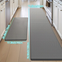 (43.94x74.93cm 43.94x180.09cm, Jiansuo - Dark Gray) Cushioned Comfort Mat, Non Slip Solid Color Kitchen Mat Kitchen Mat for Floor, Front