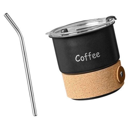 Stainless Steels Coffee Cup 420ml Capacity Dishwasher-Black