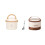 Modern Style Nonrust Steel Food Jar Double-Single layer Yellow 1