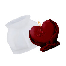 Holding Heart in Hand Silicone Molds for Epoxy Resin Candle-A