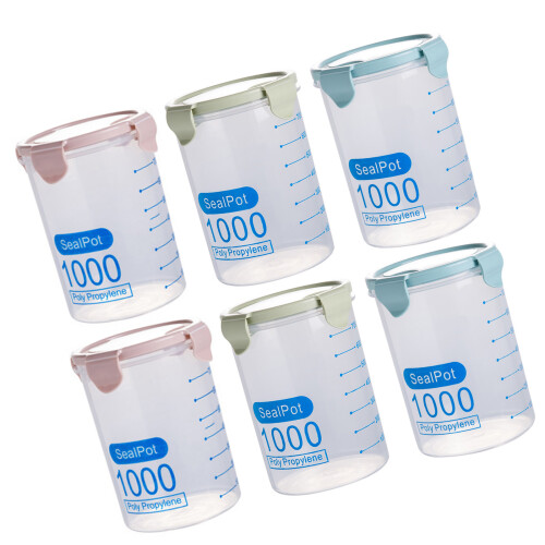 Multifunctionele plastic voorraadbussen, perfect voor-1000 ml