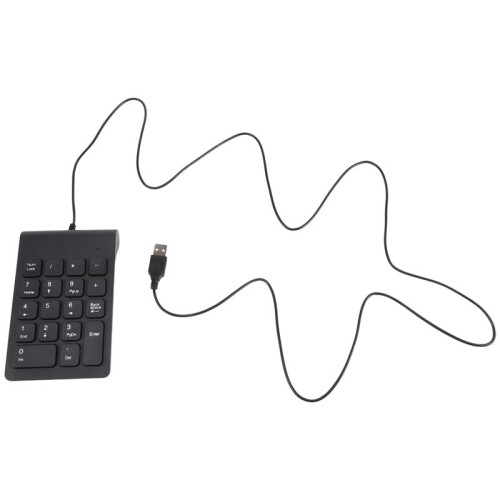 3X  USB Wired Numeric Keypad Numpad 18 Keys Digital Keyboard for Accounting Teller Laptop Windows Android (Black) 2