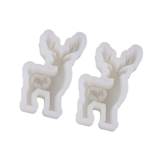2Pcs Reindeer Silicone Candle Mold Temperature Resistant