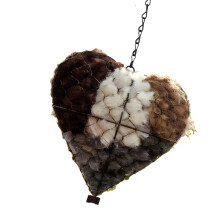 Iron Heart Shape Bird Nest Garden Backyard Decoration-Style1