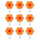 Vibranting Flower Designs Embroidered Badges Holders-Style D 1