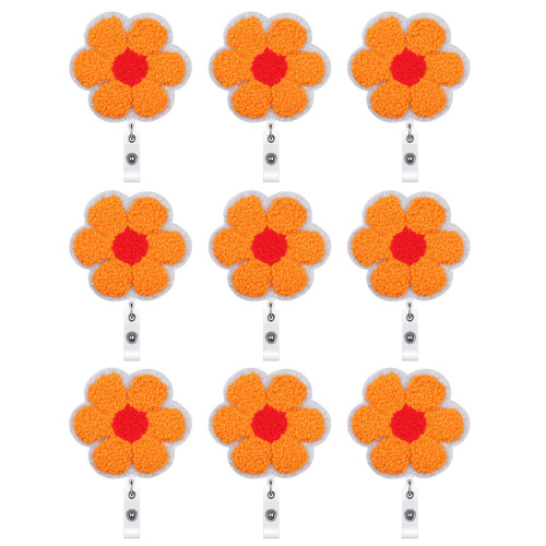 Vibranting Flower Designs Embroidered Badges Holders-Style D