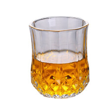 Conjunto de 6 copos de uísque de cristal lapidado em elegante caixa de presente, cristal de alta qualidade com design de diamante.