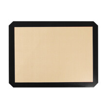 Anti-aanbakovenbakmat Crème Macaron Kleur-Zwart