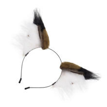 Realistic Kitten Ears Hairband Furry Headbands Plush for Coser