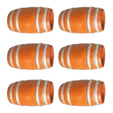 Pack of 6 Realistic Mini Beer Barrels for Dollhouses-Silver
