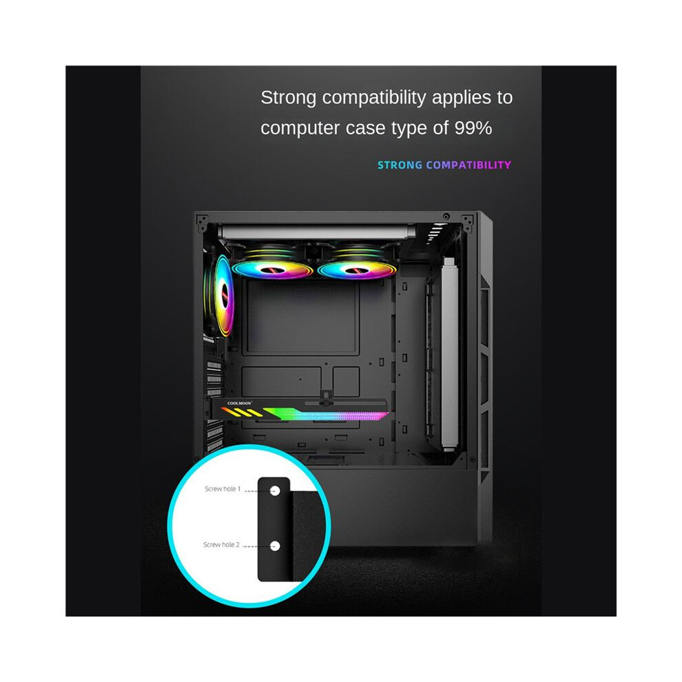 2X Coolmoon Gt8 Card Bracket Argb Computer Shenguang Synchronous Horizontal Chassis Fixed Gpu Support 4711641801111