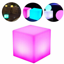 LED fénykocka alakú szék, 30 cm, távirányítóval, 16 színben
