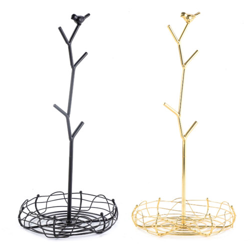 Portable Metal Cup Drying Rack Multifunctional Hanging-Gold 1