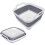 Πτυσσόμενος νιπτήρας πιάτων με τάπα αποστράγγισης γκρι 1