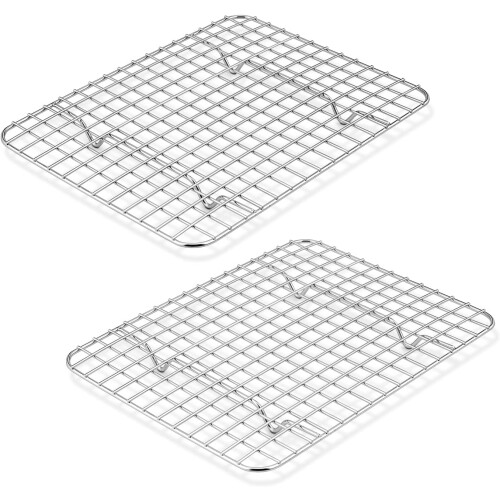 Kølerist i rustfrit stål (2 stk.) 35,5 x 28,8 cm