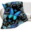 Fleece plaid met vlinderprint, 50" x 60" 1
