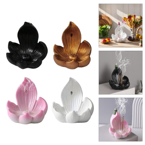 Backflow Incenses Holder Burners Resins Waterfall-Black 2