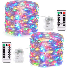 200 LED-lampjes op batterijen, 20 meter warm wit