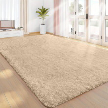(BEIGE, 120 X 170 Cm) 1pc Extra Large Super Soft Shaggy Rug – Plush Luxury Non-Slip Polyester Area Mat, Machine