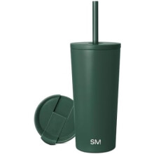 Isolierter Edelstahlbecher (20 oz) mit Deckel und Strohhalm