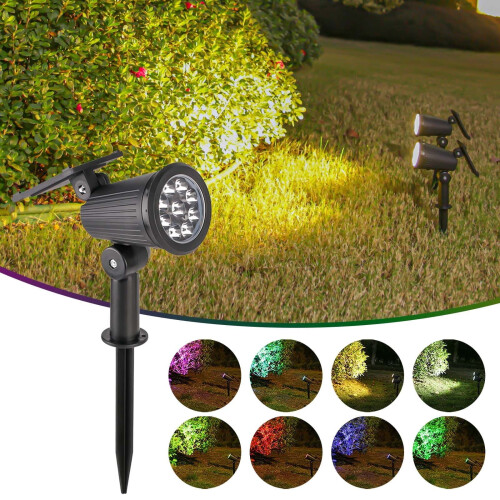 Solar Spotlights with 180 Adjustable Panel, IP65, 8h 2