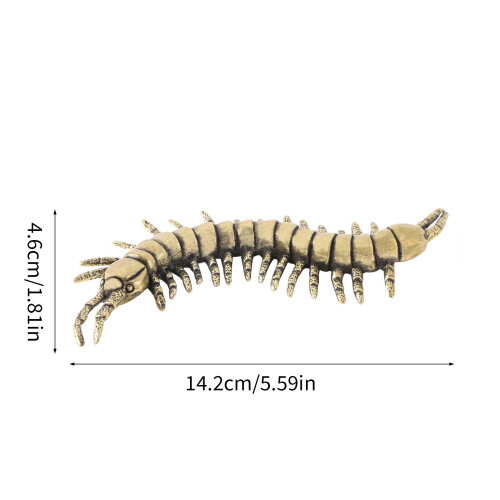 Traditional Antique Centipedes Figurine Ornament Solid Brass 2