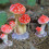 Resin Red Mushroom Miniatures 3-Pack 4