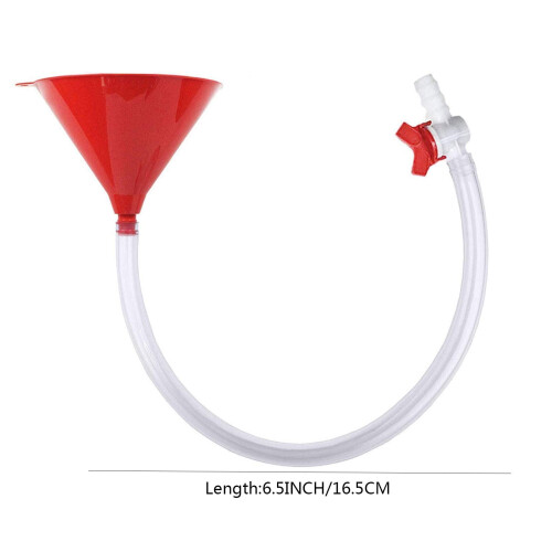 Red beer bong funnel with valves, 1 piece 1