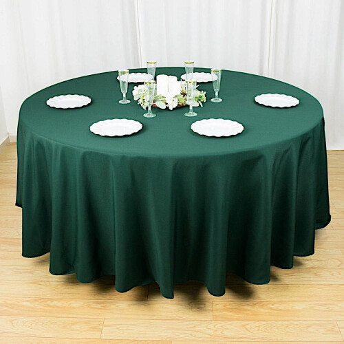 Premium Polyester Round Tablecloth 108 in 2