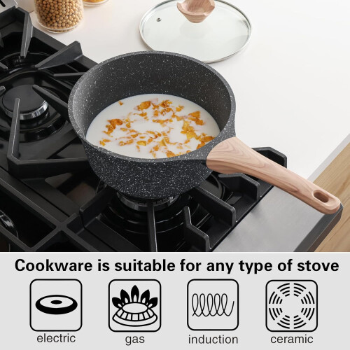 Non-Stick Saucepan Set 1.5QT & 2.5QT with Lid 1