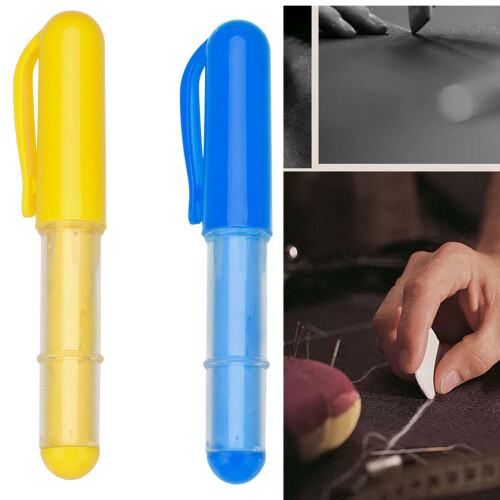 Rotating Wheel Chalk Pen Refillable Sewing Chalk Pencil-Blue 2