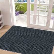 (Dark Gray, 60*90cm) Entryway Rug, Indoor Door Mat Entrance, Non Slip Absorbent Low Profile Doormat, Long Lasting Rubber Backing