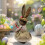 Easter Rabbit Figurine Ornament Handwoven Grass Rabbit-33cm 5