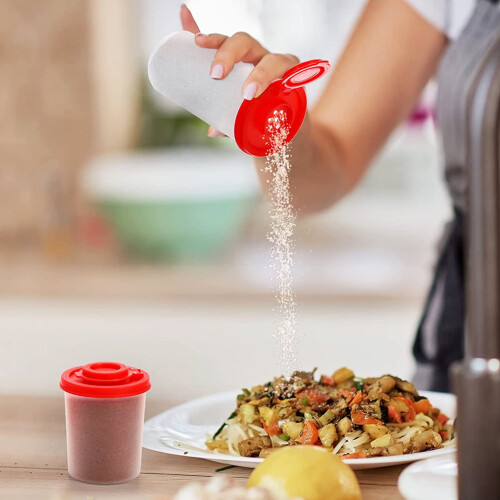 Plastic zout- en peperstrooiers set, BPA-vrij 2