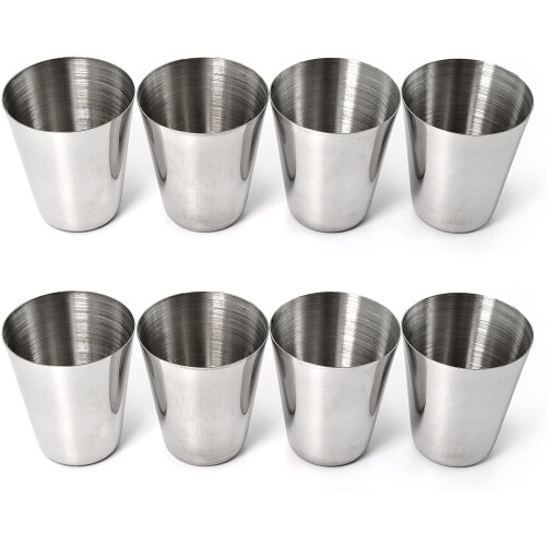12er-Packung Edelstahl-Shotbecher 70 ml 1