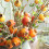 Bouquet artificiel de baies de grenade orange 65 cm 3
